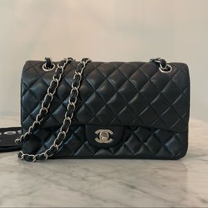 Classic Black Flap Handbag